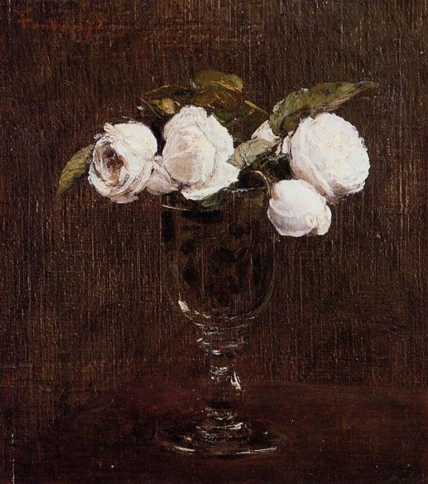 Fantin Latour Henri Vase of Roses. -, ---