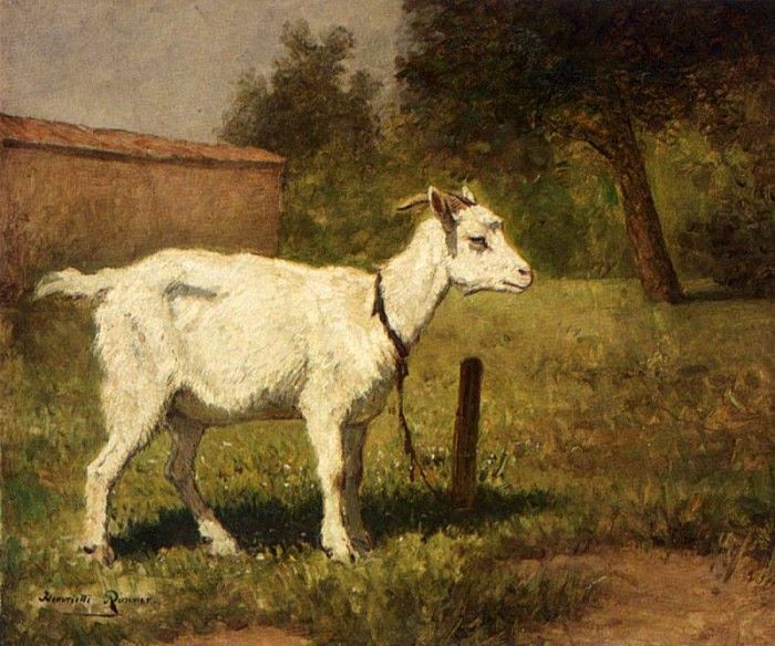 Ronner Knip Henriette A Goat In A Meadow. Ronner-Knip, 