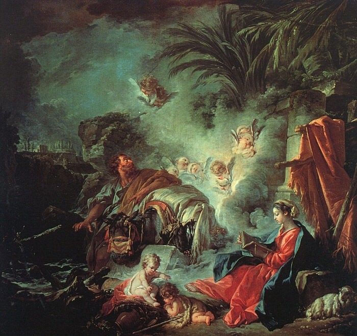 BOUCHER - THE REST ON THE FLIGHT INTO EGYPT, 1737. , 