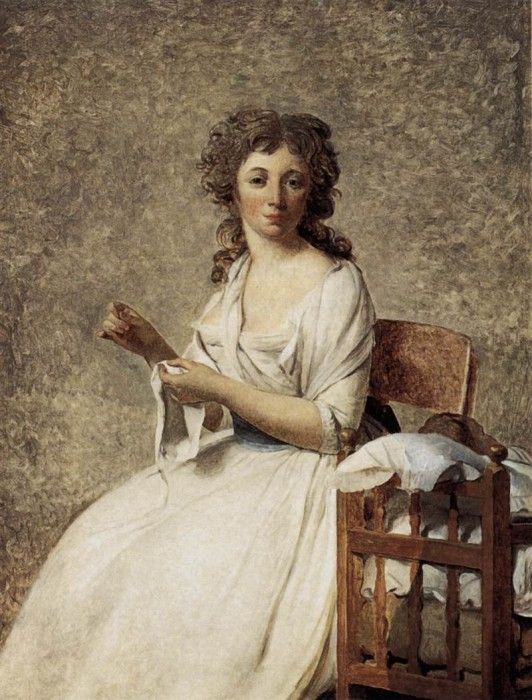 DAVID Jacques Louis Portrait of Madame Adelaide Pastoret. , -