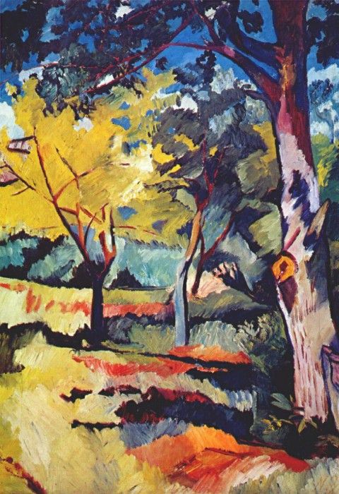 goncharova landscape at ladyzhino c1907-8. ���������, �������