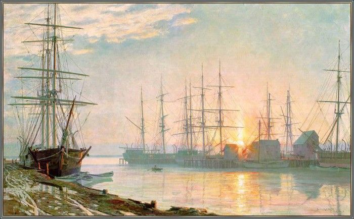 StobartJohn-SunriseOverNantucketIn1835-sj. Stobart, 