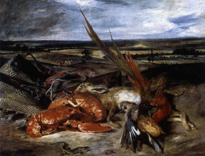 DELACROIX Eugene Still Life with Lobster. , 