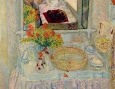 Bonnard Toilette au bouquet rouge et jaune, 1913, Museum of . , 