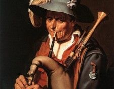 BLOEMAERT Abraham The Bagpiper. Bloemaert, 