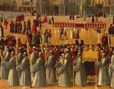 Procession in plaza det EUR. , 