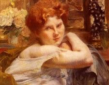 Besnard Paul Albert Le Femme Aux Cheveux Roux. Besnard  