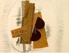 Braque Violin and Pipe  Le Quotidien, 1913, Paris Pompidou. , 