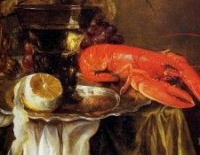 Beijeren van Abraham Still with lobster Sun. Beijeren,  