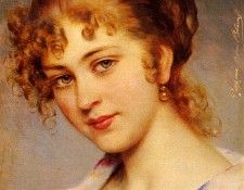 Blass Eugen Von A Portrait Of A Young Lady. Blaas,  