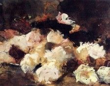 Breitner George Hendrik A Still Life With Roses.   