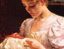 Beckwith, James Carroll - The Embroiderer (end. ,  