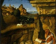 BELLINI,G. SAINT JEROME READING, 1480-1490, NGW. , 