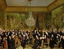 The Salon of Alfred Emilien, Comte de Nieuwerkerke (1811-92) at the Louvre, 1855. ,  