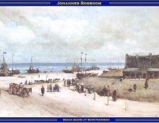 PO Vp S2 43 Bosboom-Beach scene at Scheveningen. Bosboom, 