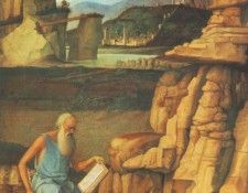 BELLINI,G. ST JEROME READING IN THE COUNTRYSIDE, NG LONDON. , 
