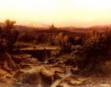 Bamberger Fritz An Extensive River Landscape. Bamberger,  ()