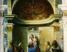 Bellini,Giovanni Madonna with saints, 1505, 402x273 cm, Chur. , 