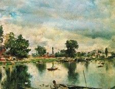 River Landscape. Boldini, 