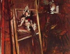 Interno dello Studio del Pittore con la Giovinetta Errazuriz. Boldini, 