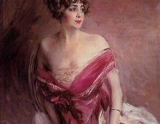 Portrait of Mlle de Gillespie La Dame de Biarritz 1912. Boldini, 