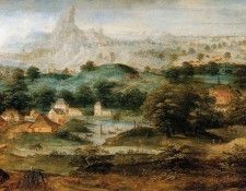 Bles met de Henri Landscape with the expulsion of Hagar Sun. ,  Met De