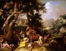 Bloemaert Abraham Landscape with preaching Sun. Bloemaert, 