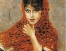 Fanciulla con Scialle Rosso. Boldini, 