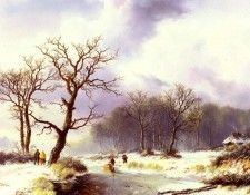 Bodemann Willem A Winter Landscape. Bodemann, 