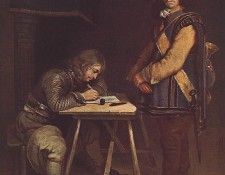 TERBORCH Gerard Officer Writing A Letter. Borch,  