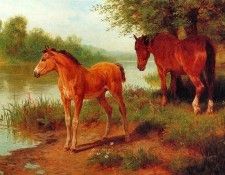 Basil Bradley - A Mare and Her Foal, De. , 