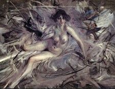 Nude of Young Lady on Couch. Boldini, 