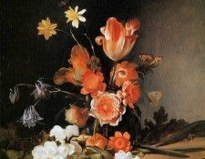 Bray de Dirck Still life with flowers Sun. ,  