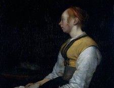 Borch II Gerard ter Girl in Peasant Costume. Probably Gesina the Painter-s Half Sister. Borch,  