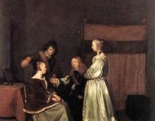 TERBORCH Gerard The Visit. Borch,  