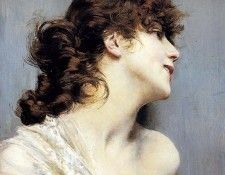 Profile of a Young Woman. Boldini, 