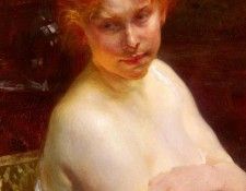 Besnard Paul Albert Portrait Dune Jeune Femme. Besnard  