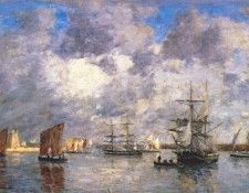 boudin camaret harbor 1872. , 