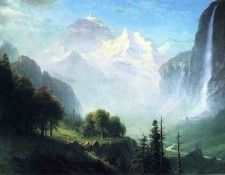 Bierstadt Albert Staubbach Falls Near Lauterbrunnen Switzerland. , 
