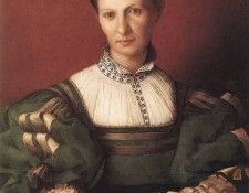 BRONZINO Agnolo Portrait Of A Lady In Green. , 