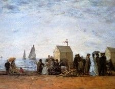 Boudin Eugene The Beach At Trouville. , 