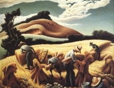 bs-ahp- Thomas Hart Benton- Cradling Wheat. ,  