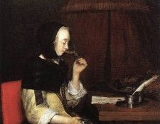 Woman Drinking Wine WGA. Borch,  