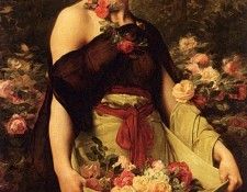 Boulanger Gustave Clarence Rodolphe The Flower Girl.    