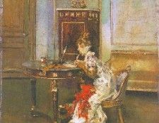 Young Woman Writing. Boldini, 