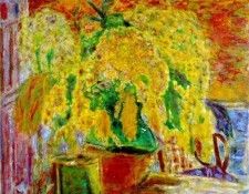 Bonnard Bouquet de mimosas (Bunch of Mimosa), ca 1945, 62x68. , 