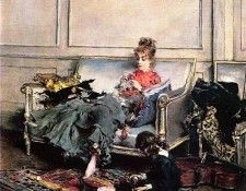 Boldini Giovanni Peaceful Days aka The Music Lesson. Boldini, 