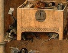 BOSCH DEATH AND THE MISER, C. 1485-1490 DETALJ 4 NGW. , 