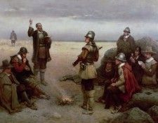 The Landing of the Pilgrim Fathers. ,  