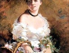 Lady with Flowers 1870. Boldini, 